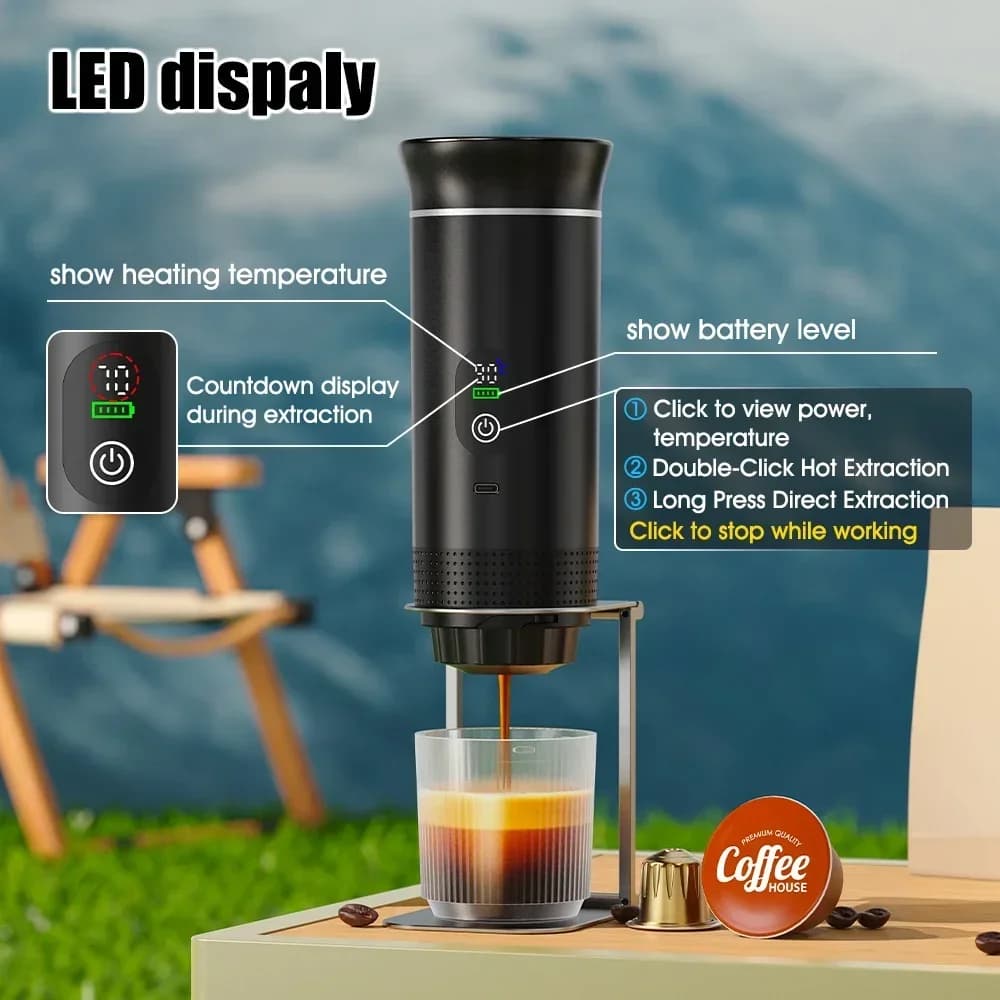 Máquina de Café Espresso Portátil 3 em 1
