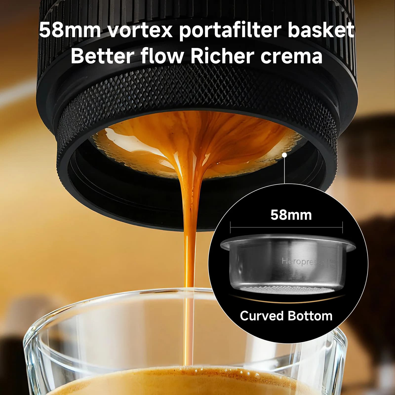 Máquina de Espresso Portátil 20-Bar 58mm