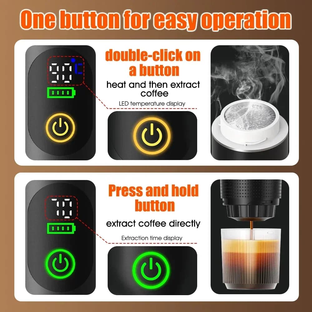 Máquina de Café Espresso Portátil 3 em 1