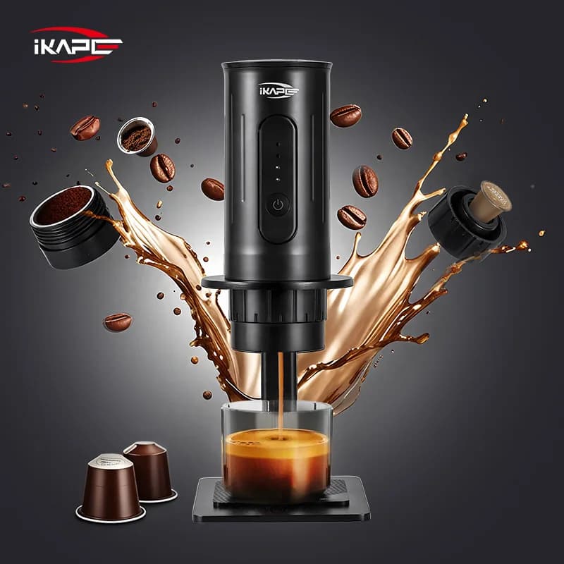 Cafeteira Manual Portátil para Cápsula e Café Moído