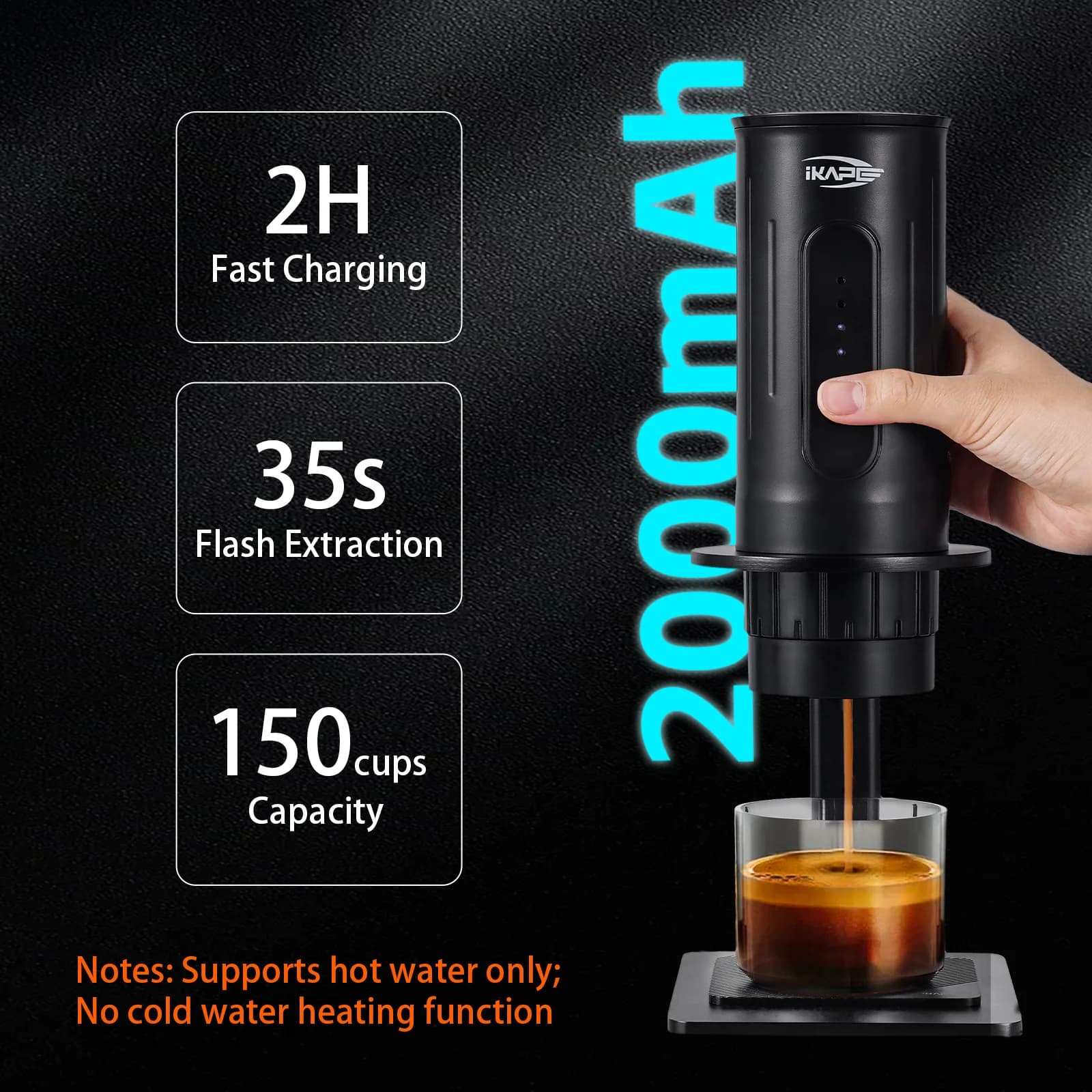 Cafeteira Manual Portátil para Cápsula e Café Moído